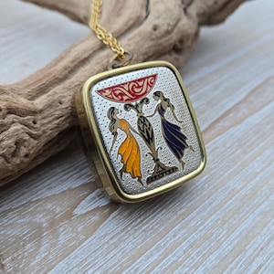 Vintage Music Box Pendant. Gift For Mom, Birthday, Anniversary, Christmas Gift.