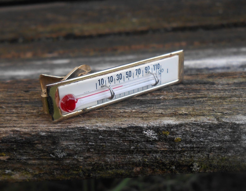 Vintage Thermometer Tie Clip. Gift for Dad Groom Groomsmen Etsy