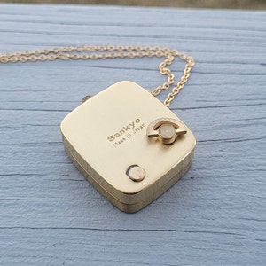 Vintage Gold Music Box Pendant. Love Story. Gift For Mom, Birthday, Anniversary, Christmas Gift. Gifts For Her image 6