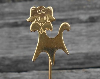 Pin vintage de perro terrier. Mamá, cumpleaños, amante de los perros, aniversario.
