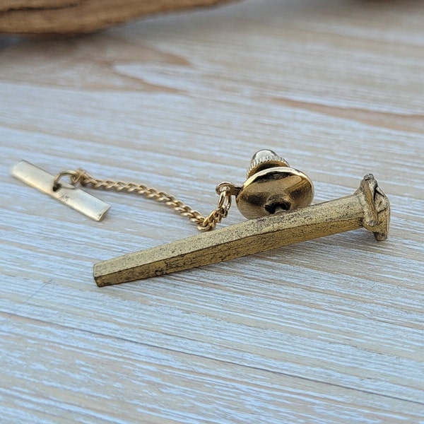 Vintage Spike Tie Tack. Railroad, Religious. Nail Pin