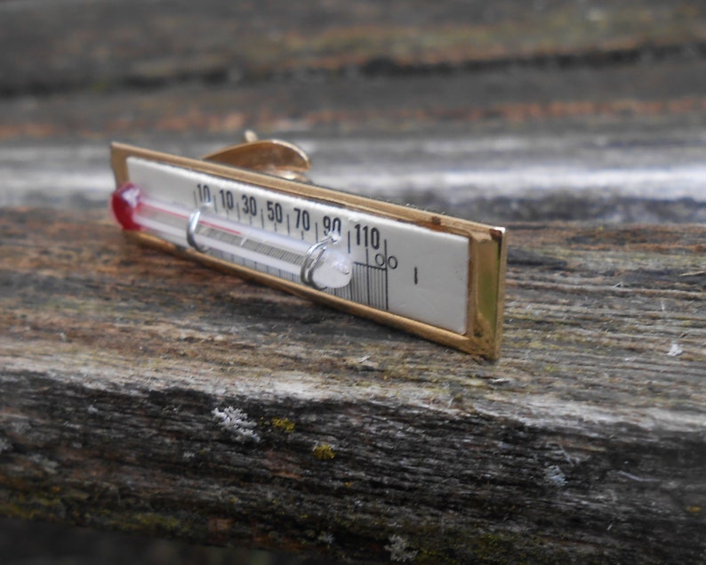 Vintage Thermometer Tie Clip. Gift for Dad Groom Groomsmen Etsy
