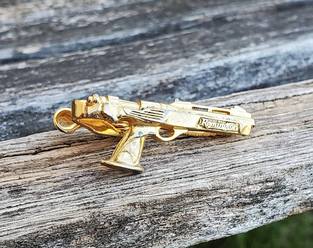 Pince à cravate vintage Remington carabine de chasse