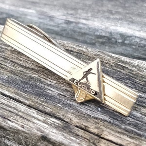 Vintage Euclid Tie Clip.12k Gold Filled. Dump Truck Logo. Men, Groomsmen Gift, Dad. Construction