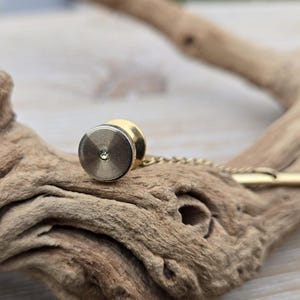 Vintage Gold Krawattennadel. Geschenk für Papa, Bräutigam, Jahrestag, Geburtstag. Geschenk für Ihn. Geschenk für Männer. Gold Anstecknadel