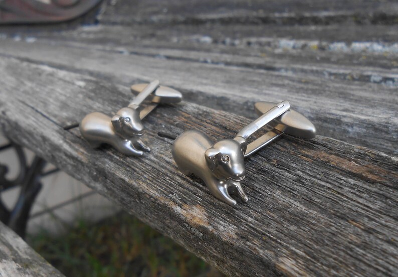 Birthday Anniversary Vintage Dog Cufflinks Gift For Dad Groomsmen Christmas Father/'s Day. Wedding Groom