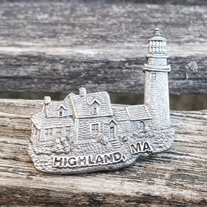 Vintage Highland Lighthouse Pin. Massachusetts Pin. Americana. Collectable. Boston