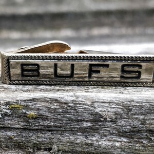 Vintage BUFS Tie Clip. Gold Color.