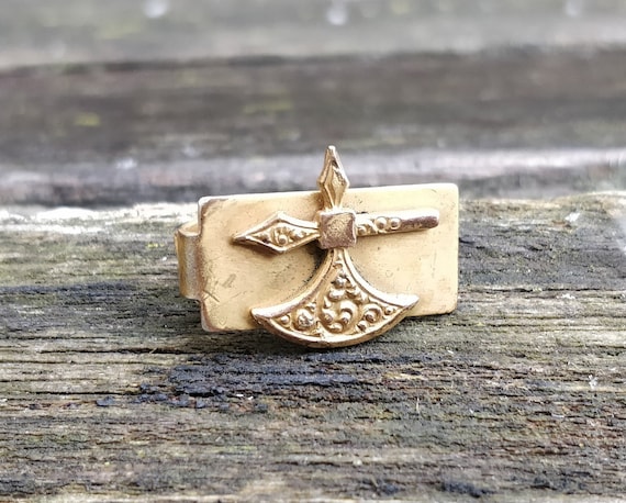 Vintage Axe Tie Clip. Anniversary, Wedding, Groom… - image 1