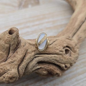 Vintage Krawattennadel in Gold & Weiß. Geschenk für Papa, Bräutigam, Jahrestag, Geburtstag. Geschenk für ihn, Geschenk für Männer.