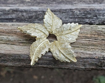 Vintage Blatt-Pin. Jahrestag, Mama, Geburtstag, Blatt Brosche.