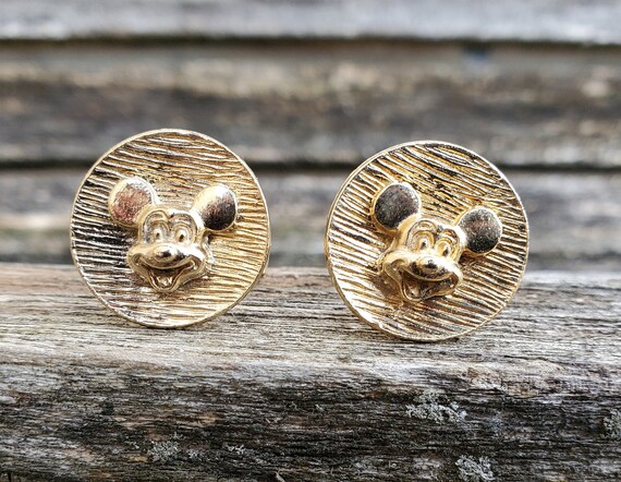 Wedding Groomsmen Vintage Mickey Mouse Cufflinks Groom Birthday Gift For Dad Anniversary Christmas.