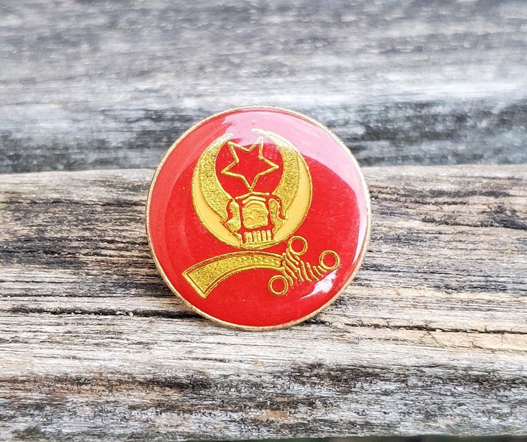Vintage Shriners Pin. Schwert & Halbmond Anstecknadel. Geschenk für Papa, Jubiläum, Geburtstag, Sammlerstück