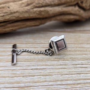 Vintage Silver Tie Tack. Gift For Dad, Groom, Groomsmen, Wedding, Anniversary, Christmas, Birthday, Father's Day. Gift For Him