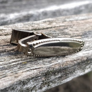 Vintage Silver Tie Clip. Gift For Groomsmen, Groom, Dad, Anniversary