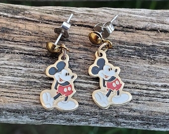 Brincos vintage do Mickey Mouse. Presente ideal para mães, meninas, crianças, aniversários, casamentos, Natal, Dia das Mães.