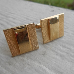 Vintage Gold Cufflinks. Groom, Wedding, Anniversary, Birthday