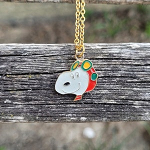 Vintage Snoopy Necklace. Flying Ace. Gift For Dad, Mom, Kids, Wedding, Anniversary, Christmas, Birthday, Red Baron