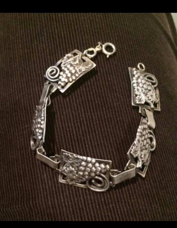 Raffaele signed vintage sterling silver bracelet