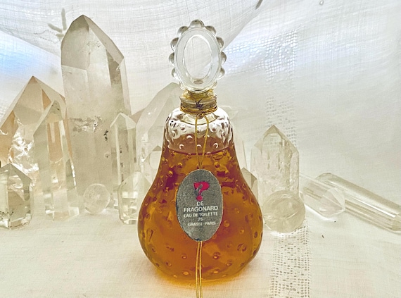 Fragonard, Le Point d'Interrogation, Question Mark, 60 ml. or 2 oz. flacon, Eau de Toilette, Flacon de Poire, 1926, 1950, Paris, France ..