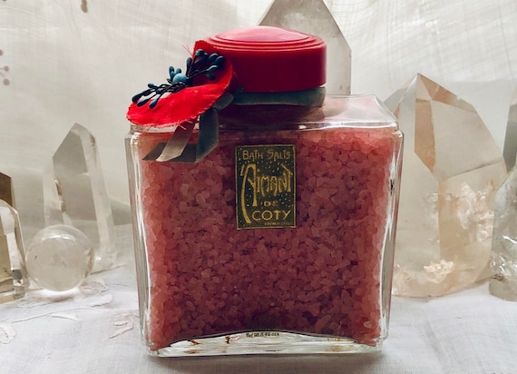 Coty, L'Aimant, 8 oz. Flacon, Bath Salts, 1927, 1940, Paris, France ..