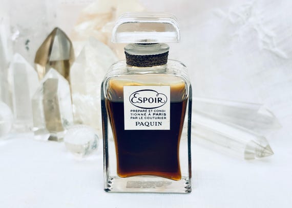 Jeanne Paquin, Espoir, 'Hope', 30 ml. or 1 oz. Flacon, Pure Parfum Extrait, Baccarat, 1945, Paris, France ..