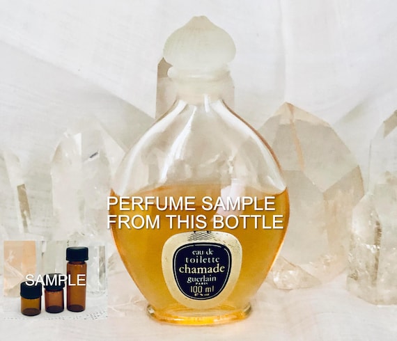 SAMPLE .. Guerlain, Chamade, 'Drum Beat of Surrender', DECANTED SAMPLE from Flacon, Eau de Toilette, Flacon Goutte, 1969, Paris, France ..