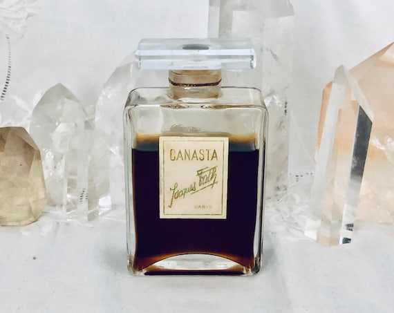 Jacques Fath, Canasta, 40 ml. or 1.35 oz. Flacon, Parfum Extrait, 1950, Paris, France ..