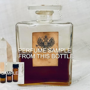 SAMPLE .. Figène, Figene, Cuir de Russie, 'Russian Leather', DECANTED SAMPLE from Flacon, Parfum Extrait, 1931, Grasse, Paris, France ..