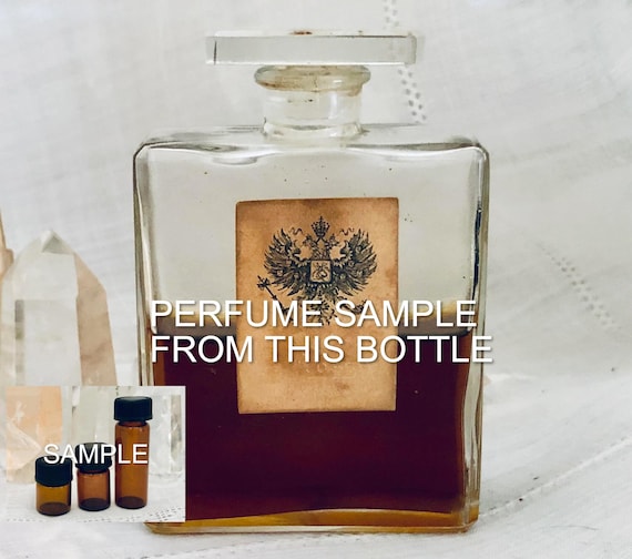 SAMPLE .. Figène, Figene, Cuir de Russie, 'Russian Leather', DECANTED SAMPLE from Flacon, Parfum Extrait, 1931, Grasse, Paris, France ..
