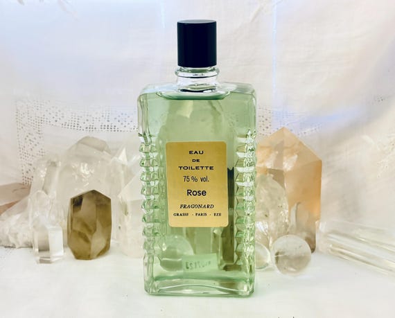 Fragonard, Rose, 190 ml. or 6.42 oz. Flacon, Eau de Toilette, 1924, 1970, Grasse, France ..