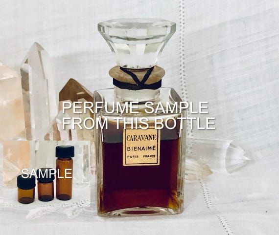SAMPLE .. Bienaimé, Bienaime, Caravane, 'Caravan', DECANTED SAMPLE from Flacon, Pure Parfum Extrait, 1930, 1936, Paris, France ..,