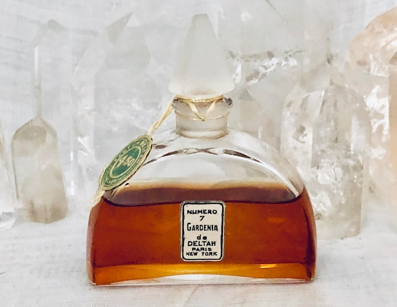 Deltah, No. 7 Gardenia, 30 ml. or 1 oz. Flacon, Parfum Extrait, 1927, Paris, France, New York, NY ..