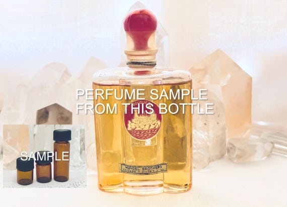 SAMPLE ... Mandel Brothers, Havana, DECANTED SAMPLE from flacon, Parfum Extrait, 1940, Chicago, Illinois ..
