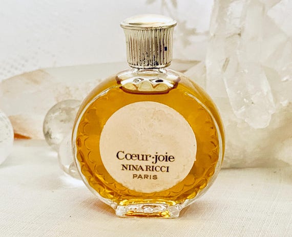 Nina Ricci, Coeur Joie, 'Joyful Heart', 10 ml. or 0.35 oz. Flacon, Parfum Extrait, Lalique, 1946, 1950, Paris, France ..