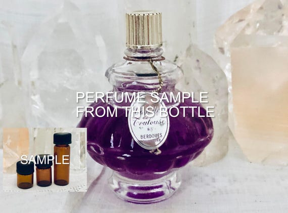 SAMPLE .. Berdoues, Violettes de Toulouse, 'Toulouse Violets', DECANTED SAMPLE from Flacon, Eau de Toilette, 1934, 1999, Toulouse, France