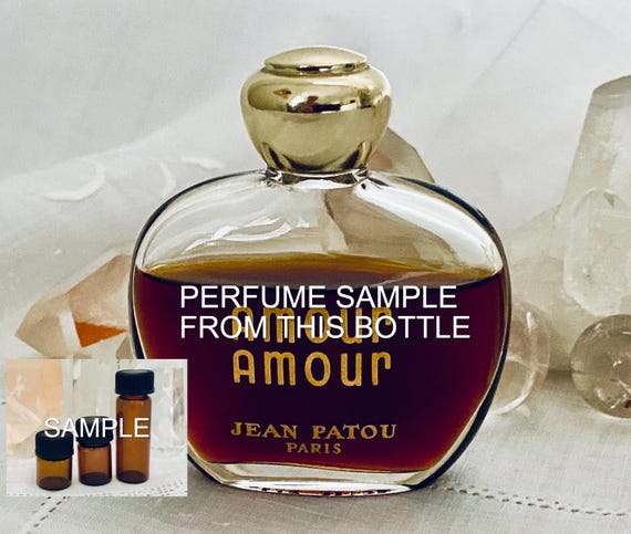 SAMPLE ..  Jean Patou, Amour Amour, DECANTED SAMPLE from Flacon, Parfum Extrait, 1925, 1970, Paris, France ..