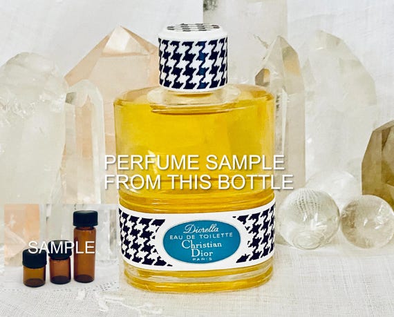 SAMPLE .. Christian Dior, Diorella, DECANTED SAMPLE from Flacon, Eau de Toilette, 1972, Paris, France ..