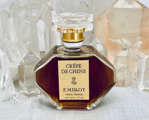 F. Millot, Crêpe de Chine, 'Chinese Silk', 30 ml. or 1 oz. Flacon, Pure Parfum Extrait, 1925, Paris, France ..