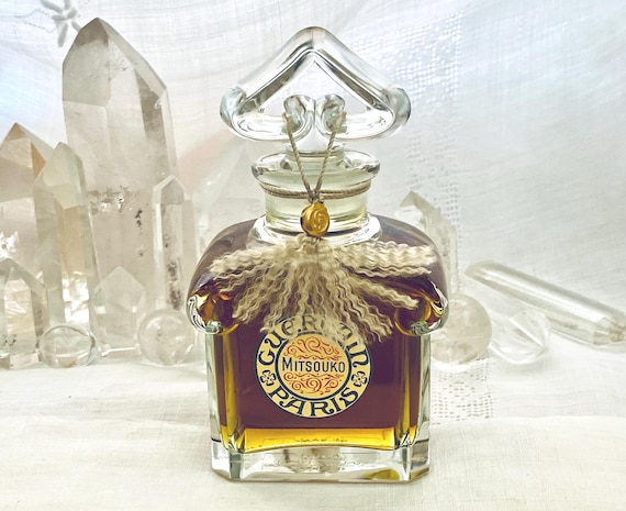 Guerlain, Mitsouko, 125 ml. or 4.4 oz. Flacon, Parfum Extrait, Flacon Bouchon Coeur, 1919, 1989, Paris, France ..