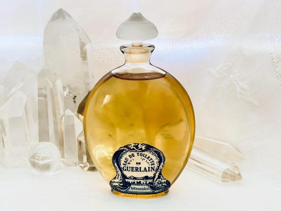 Guerlain, Mitsouko, 90 ml. or 3 oz. Flacon, Eau de Toilette, Flacon Goutte, ‘Etiquette Dauphin’, 1919, 1959, Paris, France ..