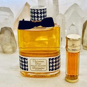 Christian Dior, Diorissimo, Coffret Set, 60 ml. or 2 oz. Flacon, Eau de Cologne, 3.7 ml. or 0.13 Parfum Extrait, 19567, 1965, Paris, France