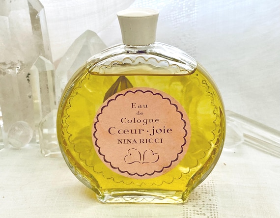 Nina Ricci, Coeur Joie, 'Joyful Heart', 100 ml. or 3.34 oz. Flacon, Eau de Cologne, Lalique, 1946, 1955, Paris, France ..