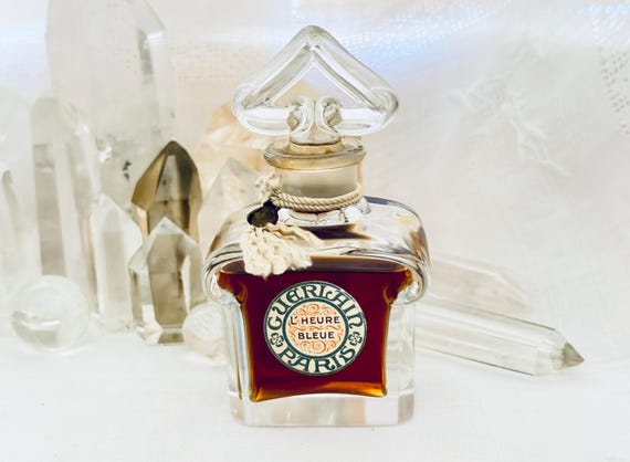 Guerlain, L'Heure Bleue, 'The Blue Hour', 37 ml. or 1.25 oz. Flacon, Parfum Extrait, Flacon Bouchon Coeur, 1912, 1940, Paris, France ..