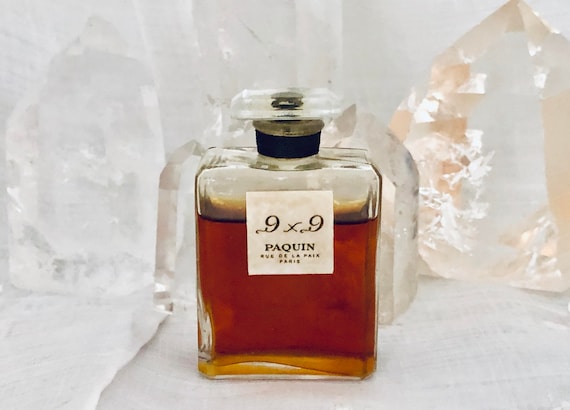 Jeanne Paquin, 9 x 9, 25 ml. or 0.87 oz. Flacon, Parfum Extrait, 1939, Paris, France ..
