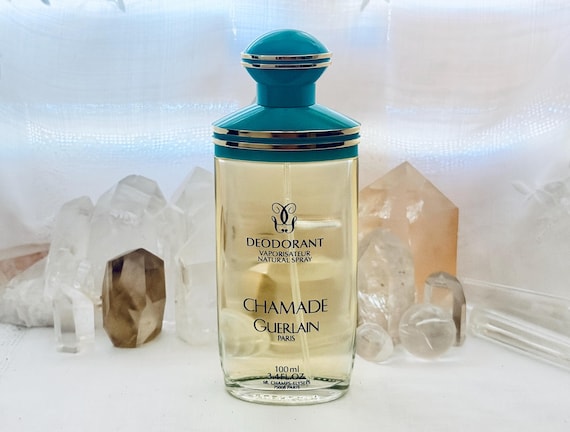 Guerlain, Chamade, 'Drum Beat of Surrender', 100 ml. or 3.4 oz. flacon, Deodorant, 1969, 1977, Paris, France ..