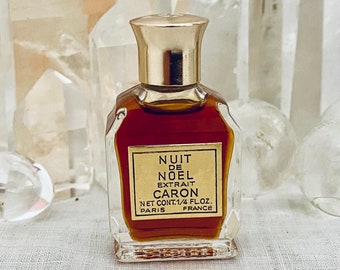 Caron, Nuit de Noël, Nuit de  Noel, 'Christmas Night', 7.5 ml. or 0.25 oz. Flacon, Parfum Extrait, 1922, 1950, Paris, France ..