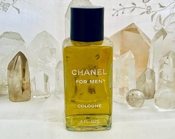 CHANEL for MEN COLOGNE, Vintage 4 Ounce Bottle, 80% Full, Classic