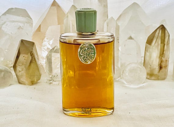 Coty, Chypre, 'Cyprus', 33 ml. or 1.1 oz. Flacon, Eau de Toilette, Lalique, 1917, 1935, Paris, France ..