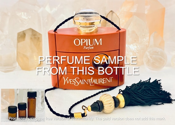 SAMPLE ...Yves St. Laurent, Opium, DECANTED SAMPLE from Flacon, Parfum Extrait, 1977, Paris, France ..